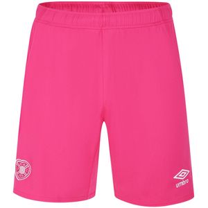 Umbro Heren 23/24 Heart Of Midlothian FC Weg Shorts (M Regulär) (Roze)