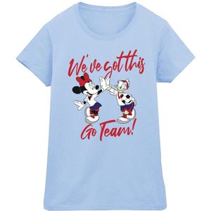 Disney Dames/Dames Minnie Daisy We´ve Got This Katoenen T-Shirt (L) (Babyblauw)