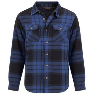 Jervis Padded Flannel Shirt heren blauw/zwart maat XL