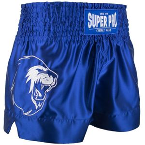 Super Pro Kickboksshort Hero Blauw/Wit - L