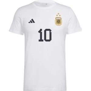 Adidas Messi 10 Gfx Short Sleeve T-shirt Wit L Man