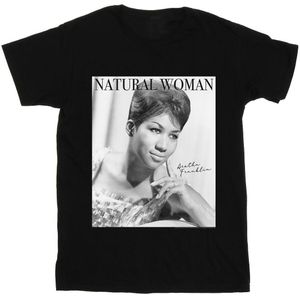 Aretha Franklin Jongens Natuurlijk Vrouw T-Shirt (152-158) (Zwart)