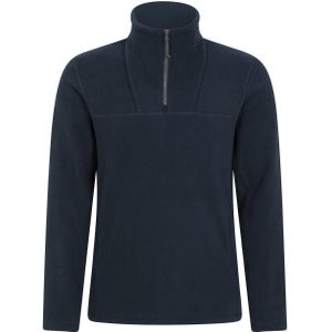 Mountain Warehouse Heren Cedar Half Zip Fleece Top (XL) (Blauw)