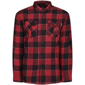 Regatta Heren Shelford geruit gewatteerd overhemd (L) (Rood)