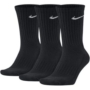 Nike - Dri-FIT Everyday Cushioned Crew Socks 3P - Zwarte Sportsokken - 38 - 42