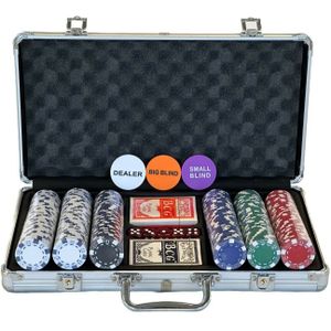 Pegasi Pokerset 300 Chips Koffer - Texas Hold'em Poker Set - Pokerkoffer - Koffer Voor Pokeren