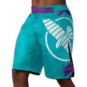 Hayabusa Icon Fight Shorts - Teal / Wit - S