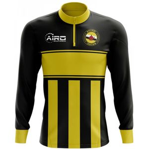 Brunei Concept Football Half Zip Midlayer Top (Black-Yellow)