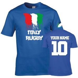 Italy Country Rugby T-Shirt (Your Name)