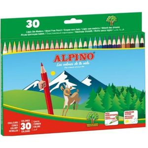 Kleurpotloden Alpino AL010659 Multicolour 30 Onderdelen Zwart 24 Onderdelen (30 Stuks)