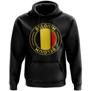 Belgium Football Badge Hoodie (Black)
