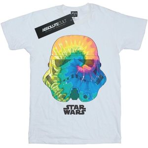 Star Wars Dames/Dames Stormtrooper Jupiter Helm Katoenen Vriendje T-shirt (3XL) (Wit)