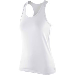 Spiro Dames/dames Softex Stretch Fitness Mouwloze Vest Top (XL) (Wit)