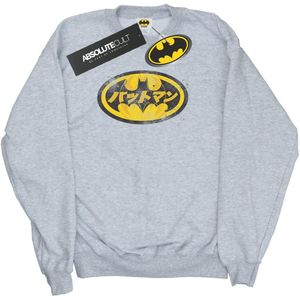 DC Comics Dames/Dames Batman Japans Logo Geel Sweatshirt (L) (Heide Grijs)