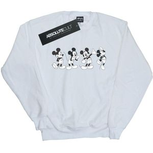 Disney Heren Mickey Mouse Sweatshirt met vier emoties (S) (Wit)