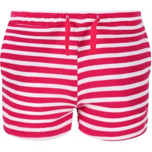 Regatta Childrens/Kids Dayana Towelling Stripe Casual Shorts (128) (Roze Fusion/Wit)