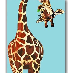 Giraffe - schilderen op nummers