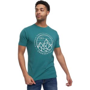 Crosshatch Heren Talung Marl T-Shirt (L) (Groen)