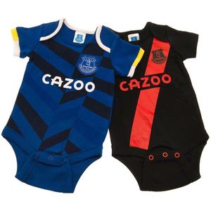Everton FC Baby Sponser Rompertje (Set van 2) (74) (Blauw/Zwart)