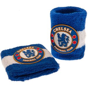 Chelsea FC Polsbandje (Pakket van 2) (One Size) (Blauw/Wit)