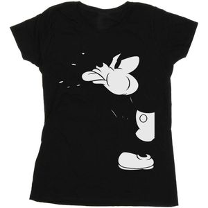 Disney Dames/Dames Mickey Mouse Cut Katoenen T-Shirt (M) (Zwart)