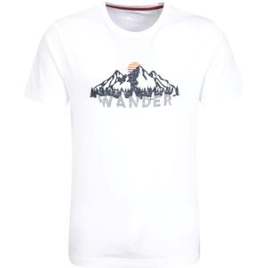 Mountain Warehouse Heren Wander Organic Katoenen T-Shirt (XXS) (Wit)