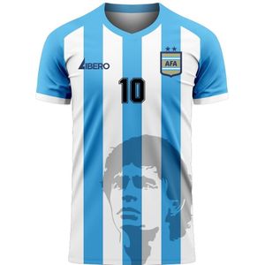 Diego Maradona Argentina Silhouette Concept Shirt - Adult Long Sleeve