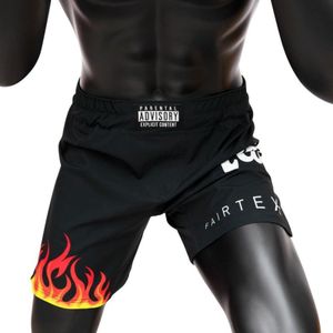 Fairtex AB12 Burn Board Shorts - MMA Shorts - zwart / oranje / geel - L