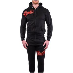 Gladts Joggingpak - Trainingspak - Zwart / Rood - S