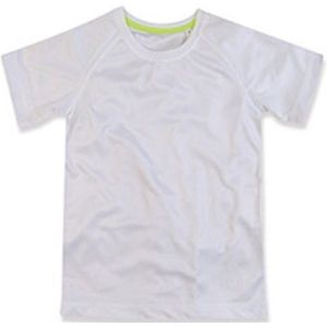 Stedman Kinderen/Kinderen Raglan Mesh T-Shirt (XL) (Wit)