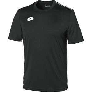 Lotto Junior Unisex Delta Jersey Korte Mouwen Shirt (LB) (Zwart/Wit)