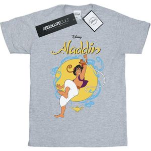 Disney Katoenen T-shirt met Aladdin Touwschommel voor meisjes (152-158) (Sportgrijs)