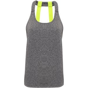 Tri Dri Vrouwen/Dames Dubbele Riem Terug Mouwloos Vest (S) (Zwart gemêleerd)