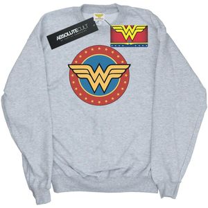 DC Comics Jongens Wonder Woman Cirkel Logo Sweatshirt (128) (Sportgrijs)
