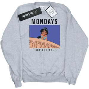 Disney Princess Dames/Dames Jasmine Mondays Got Me Like Sweatshirt (XXL) (Sportgrijs)