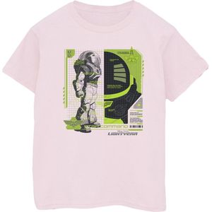 Disney Dames/Dames Lightyear Buzz Tech Paneel Katoenen Vriend T-shirt (M) (Baby Roze)