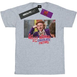 Willy Wonka And The Chocolate Factory Heren neerbuigend Wonka T-Shirt (S) (Sportgrijs)