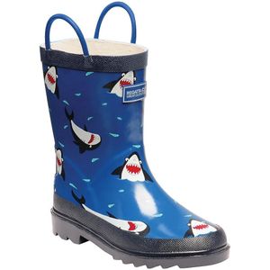 Regatta - Geweldige Outdoors Kinder Minnow Pattermed Wellington Kaplaarzen (29 EU) (Haaien/Nautisch)