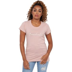 Crosshatch Dames/Dames Evemoore T-Shirt (S) (Stoffig Roze)