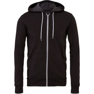 Bella + Canvas Unisex Volwassen Fleece Full Zip Hoodie (M) (Donkergrijze heide)