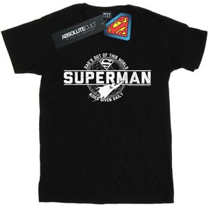 DC Comics Jongens Superman Vader Buiten Deze Wereld T-Shirt (116) (Zwart)