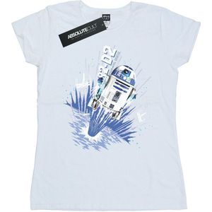 Star Wars Dames/Dames R2-D2 Blast Off Katoenen T-Shirt (XL) (Wit)