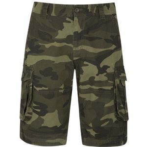 Mountain Warehouse Heren Camo Cargo Shorts (40R) (Khaki Groen/Zwart)