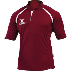 Gilbert Rugby Kinderen/Kinderen Xact Match Rugby Shirt met korte mouwen (5-6 Jahre (116)) (Marron)