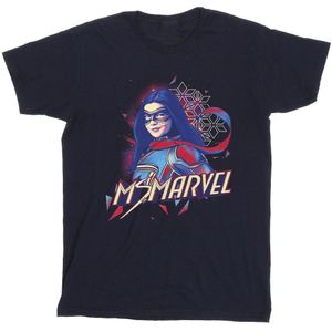 Marvel Heren Ms Marvel Face Fade T-Shirt (5XL) (Marineblauw)