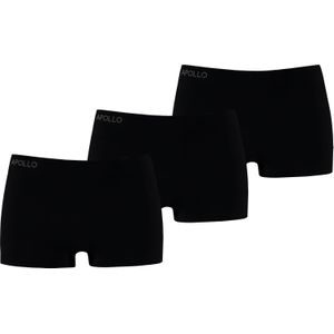 Apollo - Dames hipster - Zwart - Maat XL - 3-Pack - Dames ondergoed - Sloggie ondergoed - Dames boxershort