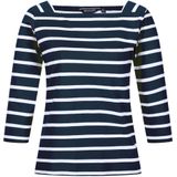 Regatta Dames/dames Polexia Stripe T-shirt (34 DE) (Marine / Wit)