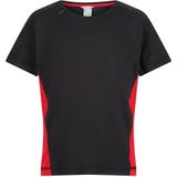Regatta Kinderen/Kinderen Peking T-Shirt (140) (Zwart/Klassiek Rood)