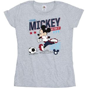 Disney Womens/Ladies Mickey Mouse Team Mickey Football Cotton T-Shirt