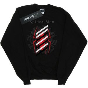 Marvel Heren Spider-Man Logo Stripes Sweatshirt (XXL) (Zwart)